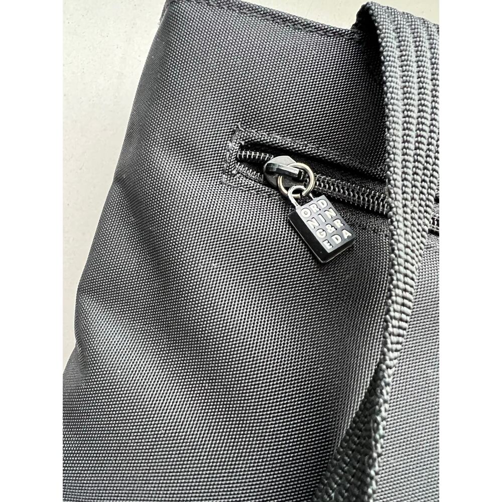 Ordning Reda Backpack Black Small Zipper Nylon Leather Trim Travel - Picture 4 of 10